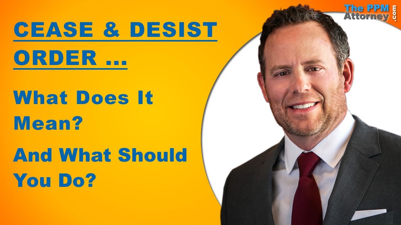 Cease And Desist Order - What Do You Do?