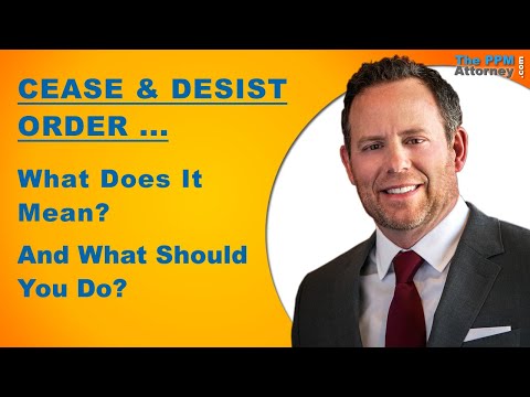 Cease And Desist Order - What Do You Do?