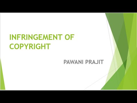 INFRINGEMENT OF COPYRIGHT ( FOR PRE-LAW 3 AND LLB PART 1)
