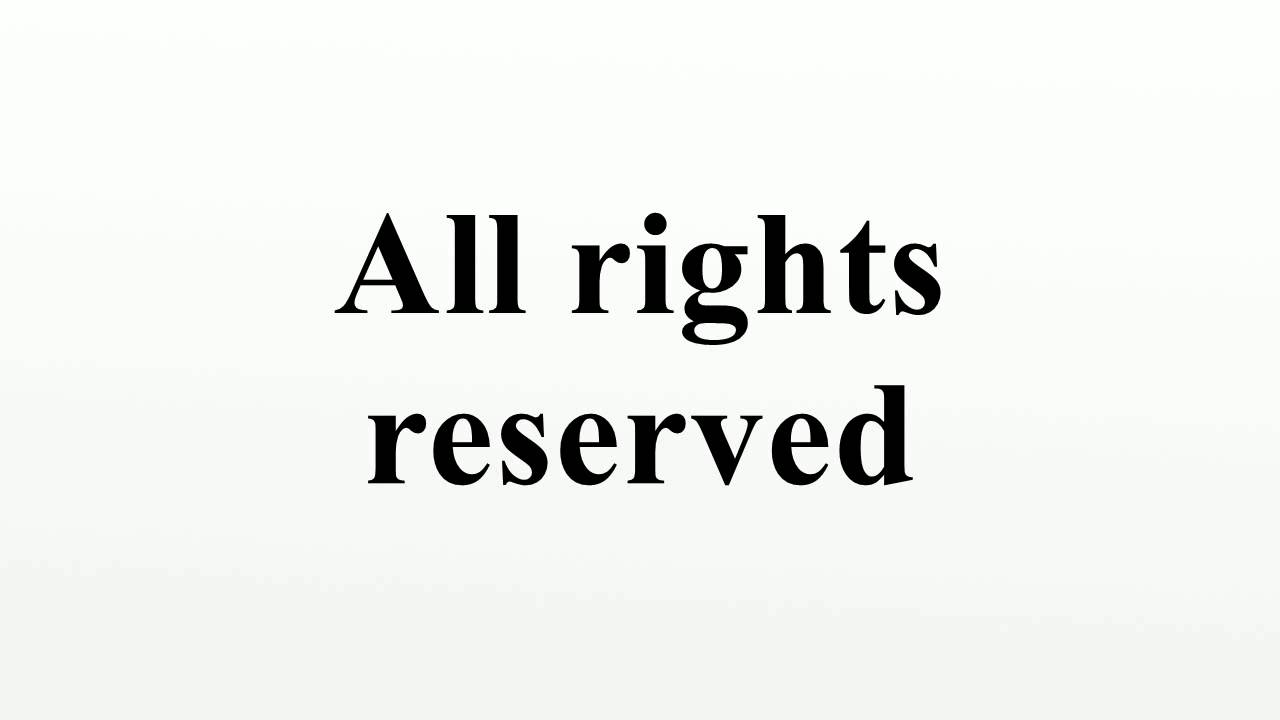 All rights reserved