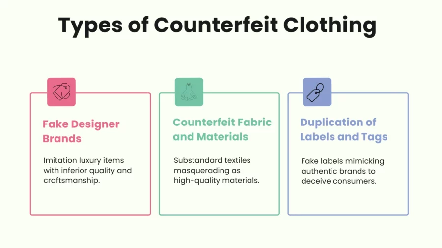 types of counterfeit clothing